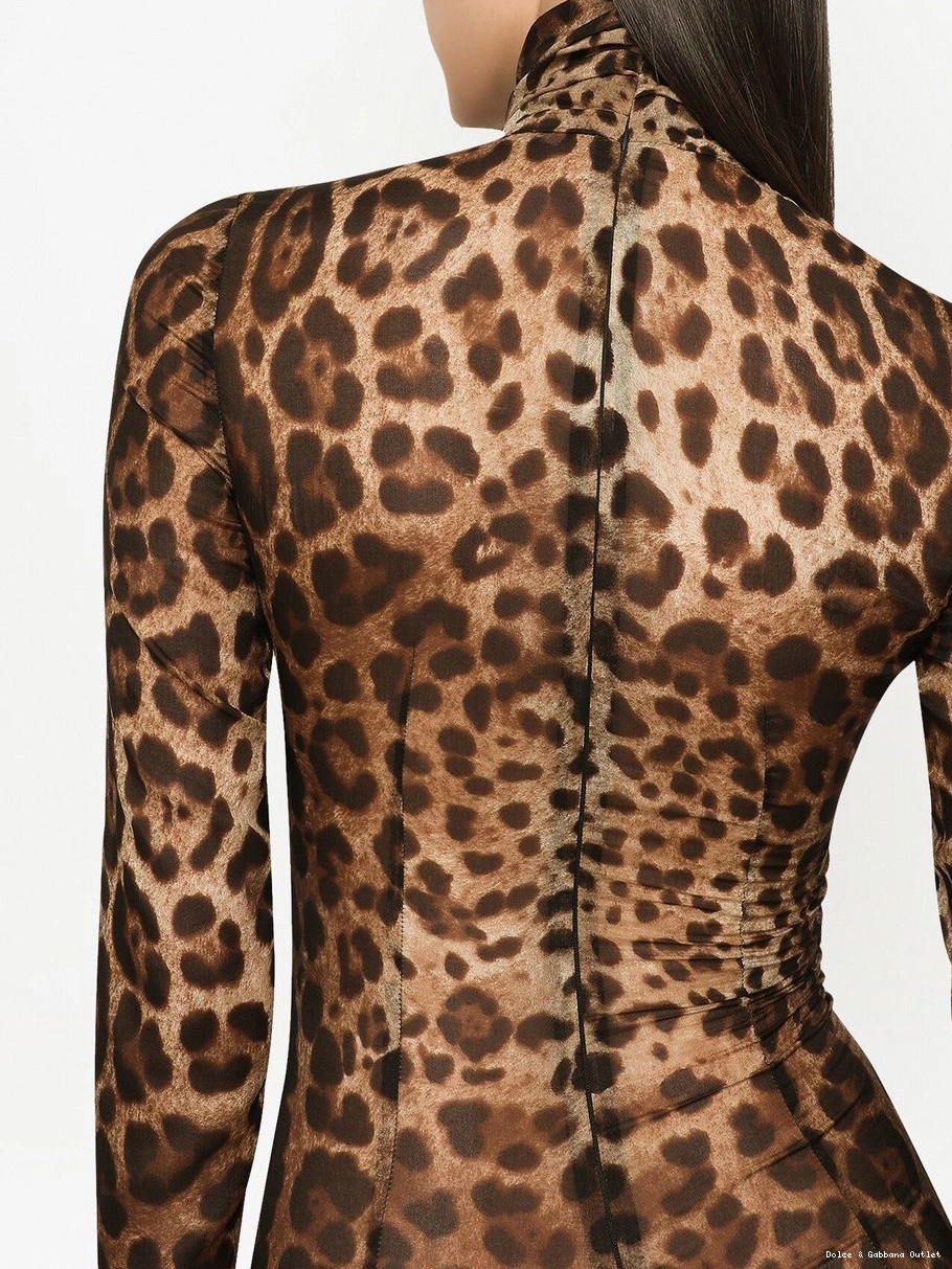 Affordable sheer DOLCE&GABBANA jumpsuit Dolce Women KIM Gabbana leopard-print & 0404